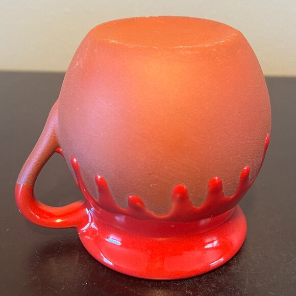 Mexico Handcrafted Red Drip Glaze Red Clay Mug Cup / Jarrito de Barro Chorreado - Picture 7 of 9